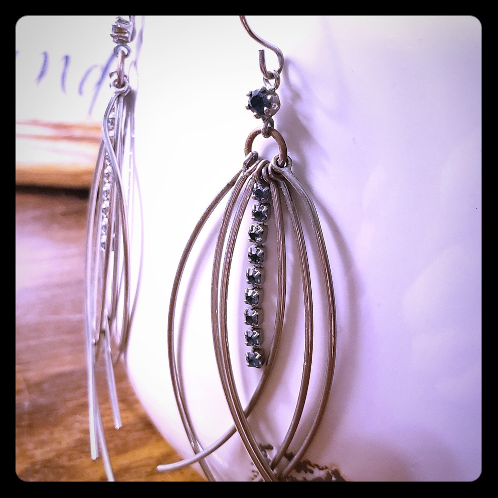 Blue & Silver Dangle Earrings